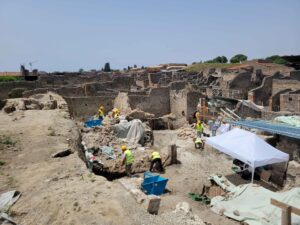 Pompei: scoperta una natura morta dai nuovi scavi della Regio IX