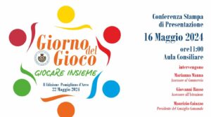 Pomigliano: seconda edizione del “Giorno del Gioco”. Oggi alle 11 conferenza stampa in Aula Consiliare