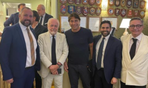 Napoli: Conte ieri sera a cena a Roma con De Laurentiis, oggi la firma e l’annuncio